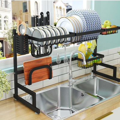 kệ úp bát KN 11, kệ úp chén đa năng, kệ để trên bồn rửa, phiên bản dài 85cm Chất liệu sắt