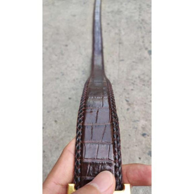 Dây nịt da bụng cá sấu liền tấm 4cm H29N1