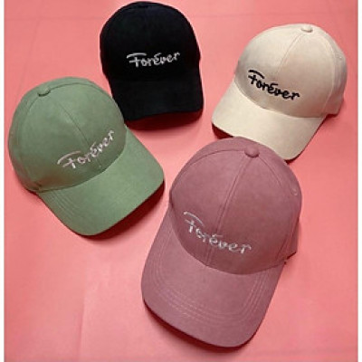  Nón kết lưỡi trai Nhung thêu Forever nhiều màu đẹp cực xinh Unisex Nam Nữ