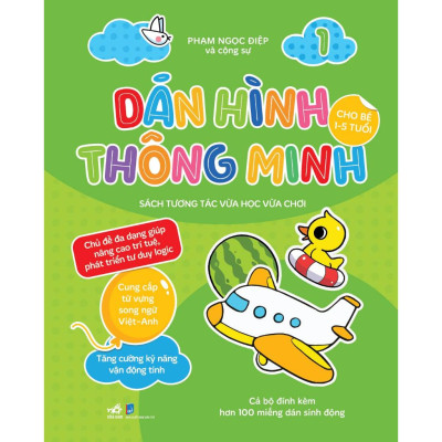 Bộ Dán hình thông minh cho bé 1-5 tuổi (Trọn bộ 04 cuốn) - Bản Quyền