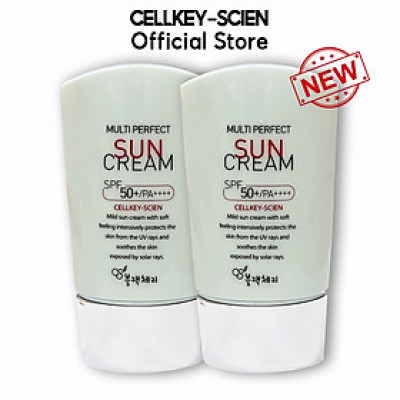 Combo 2 Kem Chống Nắng Tế Bào Gốc Kiềm Dầu Chống Nhăn Dưỡng Ẩm Trắng Da Cellkey-Scien Multi Perfect Sun Cream SPF50+PA++++ (100ml)