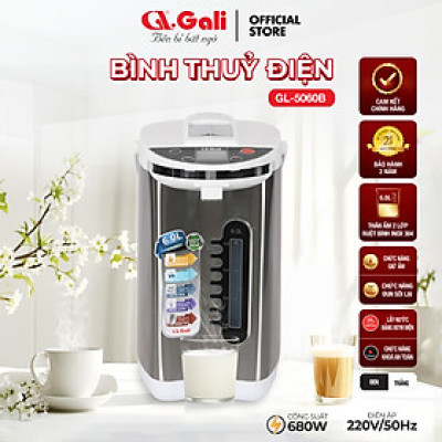 Bình Thuỷ Điện Gali GL-5060B Dung tích 6L nhỏ gọn, Thân bằng nhựa nguyên sinh cao cấp, lòng trong bằng Inox 304 dày chất lượng. Hàng chính hãng chất lượng cao bảo hành 24 tháng.