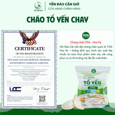 Yến Đảo - Thùng 30 Gói Cháo Yến Chay Chất Lượng Giàu Dinh Dưỡng Ăn Liền Tiện Lợi
