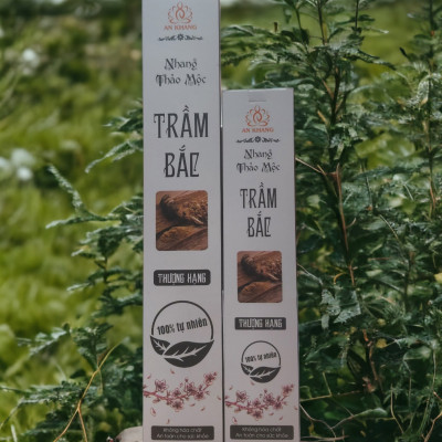 Hộp 100 nén nhang Trầm Bắc dài 29cm -Không dùng hóa chất, ít khói, mùi hương dịu nhẹ