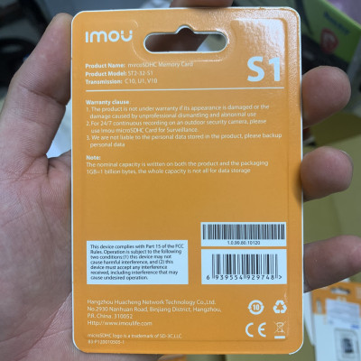 Thẻ nhớ Mico SD Imou 32GB/64GB cho Camera/ Điện thoại/ Máy tính- Hàng chính hãng