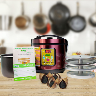 Máy Làm Tỏi Đen Nikio NK-688 - Nồi Ủ Tỏi Đen Cao Cấp, Công Nghệ Nhật Bản, Làm Tỏi Và Sấy Khô Tự Động, Tỉ Lệ Thành Công 99%, Tỏi Thơm Ngon Chuẩn Vị - Dung Tích 5 Lít, Làm Được 1.5 Kg Tỏi - Hàng Chính Hãng (5L) - Hàng chính hãng