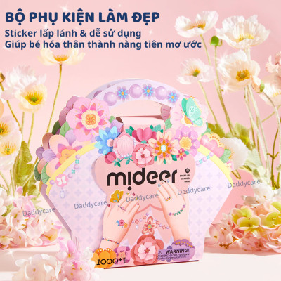 Hình xăm cho bé, dán móng tay cho bé Mideer Garden Fairy Dress Up Sticker Pack 1000 miếng