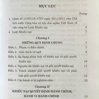 Luật Khiếu Nại ( hiện hành )