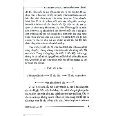 Sách - Cách Nhân Giống Cây Trồng Bằng Nuôi Cấy Mô - Công Nghệ Nhân Giống Hiệu Quả Cho Tương Lai - NXB Nông Nghiệp