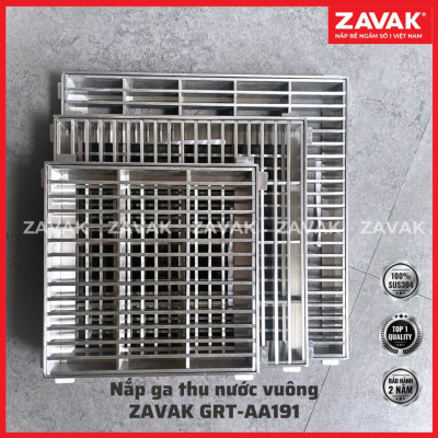 Rãnh Thoát nước vuông Inox 304 ZAVAK Grating GRT-AA295