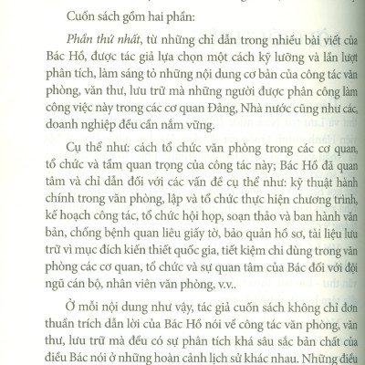 Bác Hồ Với Công Tác Văn Phòng, Văn Thư Và Lưu Trữ - TS. Nghiêm Kỳ Hồng 