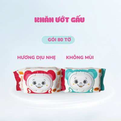 COMBO 5 Khăn ướt baby ENJOY mềm mại, dưỡng ẩm, tiện dụng, đạt chuẩn sức khỏe SGS - Gói 20/50/80 tờ