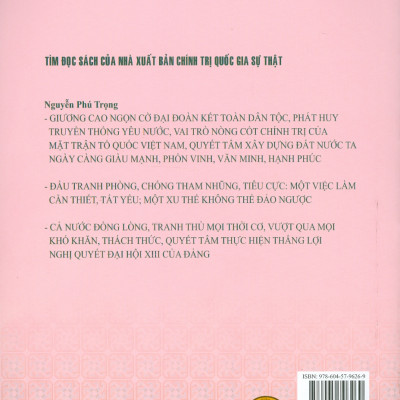 MỘT SỐ VẤN ĐỀ VỀ ĐƯỜNG LỐI QUÂN SỰ, CHIẾN LƯỢC QUỐC PHÒNG TRONG SỰ NGHIỆP XÂY DỰNG VÀ BẢO VỆ TỔ QUỐC VIỆT NAM XÃ HỘI CHỦ NGHĨA THỜI KỲ MỚI - Nguyễn Phú Trọng - NXB Chính trị quốc gia sự thật