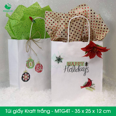 MTG4 MTG4T- 35x25x12 cm - Combo 50 túi giấy Kraft Nhật cao cấp