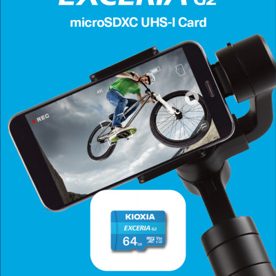 Thẻ nhớ Micro SD Kioxia EXCERIA G2 UHS-I C10 U3 V30, Ghi hình 4K chuẩn A1, tốc độ đọc 100mb/s - Hàng chính hãng