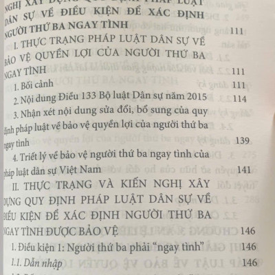 Bảo vệ quyền lợi của người thứ ba ngay tình (sách chuyên khảo)