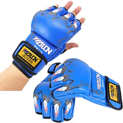 Găng tay đấm MMA wolon - xanh