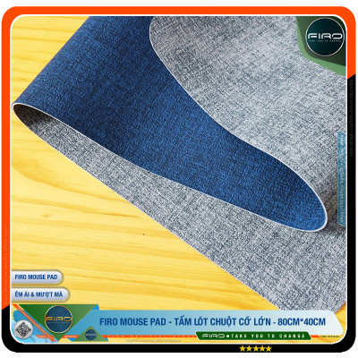 Lót Chuột FIRO - Pad Chuột FIRO - Miếng Lót Chuột Cỡ Lớn 80cmx40cm - Chất Liệu Da PU Cao Cấp - Tấm Lót Chuột Sử Dụng 2 Mặt Tiện Lợi - Chống Nước, Chống Nhăn, Chống Bám Bụi, Thiết Kế Sang Trọng - Hàng Chính Hãng