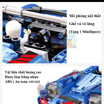 Đồ Chơi Điều Khiển Từ Xa 4 Chế Độ, Đồ Chơi Mô Hình, Bộ Đồ Chơi Lắp Ghép Xếp Hình Xe Đụng Crash Racing Với 585 Chi Tiết.