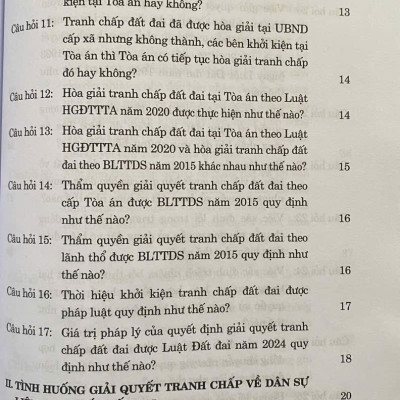 100 câu hỏi giải quyết tranh chấp về đất đai tại Toà án