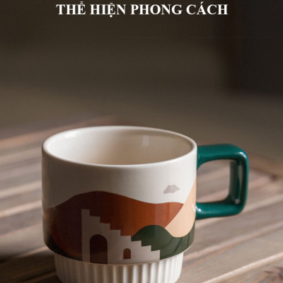 Ly Gốm sứ cà phê sang trọng