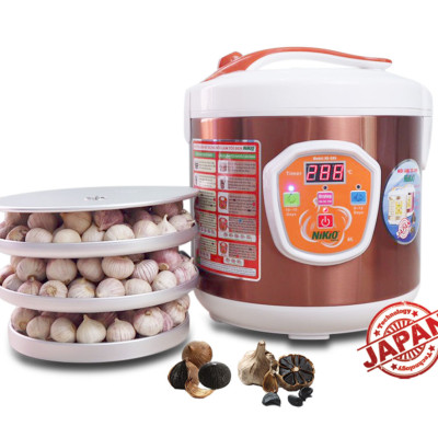 Máy (Nồi) Làm Tỏi Đen Nikio NK-686 - Công Nghệ Làm Tỏi Tự Động Nhật Bản, Thời Gian Làm Tỏi Và Sấy Khô Tùy Chỉnh Linh Hoạt Giúp Tỏi Thơm Ngon, Giàu Chất Dinh Dưỡng - Dung Tích 6 Lít, Làm Được 2Kg Tỏi - Cafe Sữa