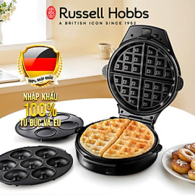 Máy Làm Bánh 3 Trong 1 Waffle, Muffin và Donut, Russell Hobbs Fiesta 24620-56 - Hàng Chính Hãng Nhập khẩu từ Đức & EU