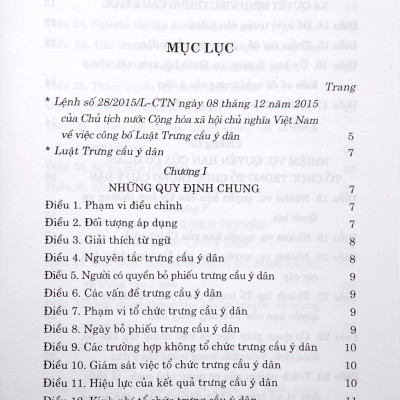 Luật Trưng Cầu Ý Dân (Hiện Hành)
