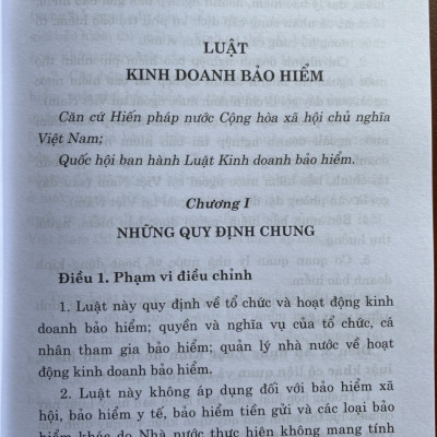 Luật Kinh Doanh Bảo Hiểm 