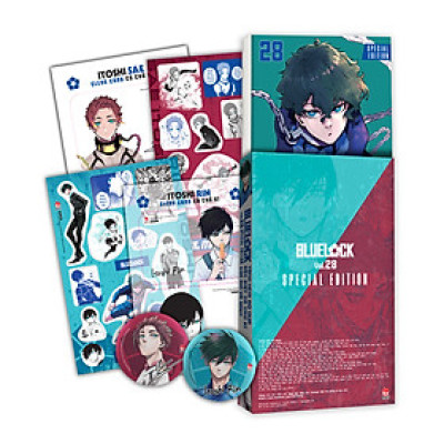 Bluelock – Tập 28 (Bản Đặc Biệt) [Tặng Kèm Hộp Quà 6 Món Với Chữ Kí Nhân Vật (Set Huy Hiệu, Set Sticker, Set Clear Card)]