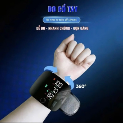 Máy Đô Huyết Áp Cổ Tay Thông Minh - Giọng Nói Tiếng Việt, Công Nghệ Nhật, Màn Hình LED, Sạc Pijn , đồng hồ treo tường
