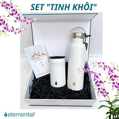 [Quà tặng cao cấp-Thương hiệu Mỹ] Bình giữ nhiệt Elemental cao cấp, set quà Tinh Khôi,quà tặng ý nghĩa tặng người thân