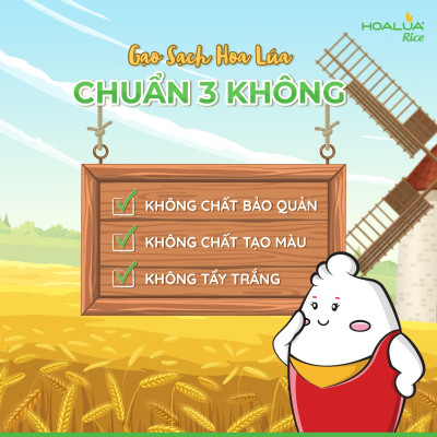 Gạo ST25 Hoa Lúa túi 5kg - Dẻo nhiều, mềm cơm, hương thơm đặc trưng