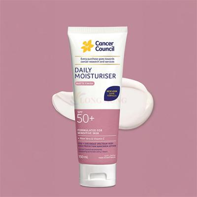 Kem chống nắng dưỡng ẩm Cancer Council Daily Moisturiser Matte SPF50+ (75ml/150ml) - Hàng chính hãng