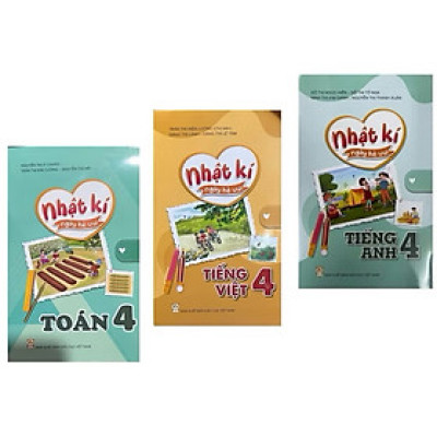 ￼Sách - ( Combo 3 Cuốn ) Nhật kí ngày hè vui Toán + Tiếng Việt + Tiếng Anh 4