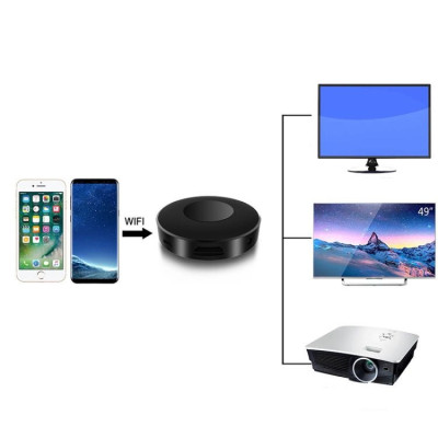 Thiết bị Dongle Wifi Q1 Truyền hình ảnh từ điện thoại lên tivi máy chiếu Hỗ trợ cả HDMI và Chuẩn AV cho Tivi - Dùng được cho hầu hết các dòng điện thoại smartphone... FullHD 1080P - Hàng Chính Hãng
