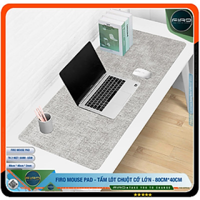 Lót Chuột FIRO - Pad Chuột FIRO - Miếng Lót Chuột Cỡ Lớn 80cmx40cm - Chất Liệu Da PU Cao Cấp - Tấm Lót Chuột Sử Dụng 2 Mặt Tiện Lợi - Chống Nước, Chống Nhăn, Chống Bám Bụi, Thiết Kế Sang Trọng - Hàng Chính Hãng