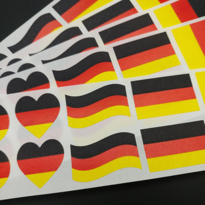 Bộ 5 Sticker Hình Lá Cờ Đức - HFP