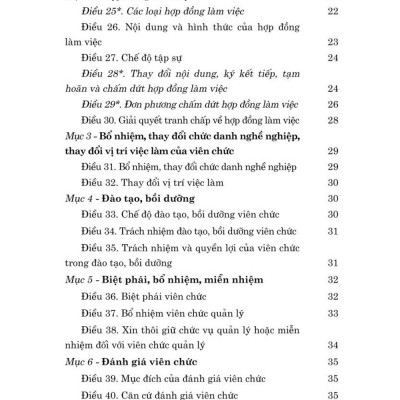 Luật viên chức năm 2010 (sửa đổi, bổ sung năm 2019) bản in 2024