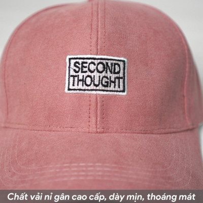 Mũ lưỡi trai ️ Nón kết thêu chữ SECOND THOUGHT phong cách Ulzzang form unisex nam nữ N02
