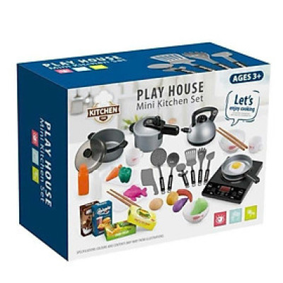 Bộ đồ chơi nhà bếp TIEN ANH HOSE cao cấp 36 chi tiết màu hồng và xanh cho bé