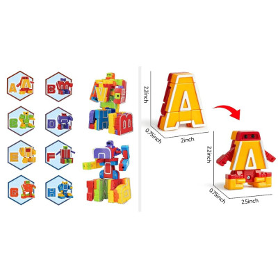 Đồ Chơi Lắp Ráp Biến Hình Robot Chữ Cái R - Cresta DK81244