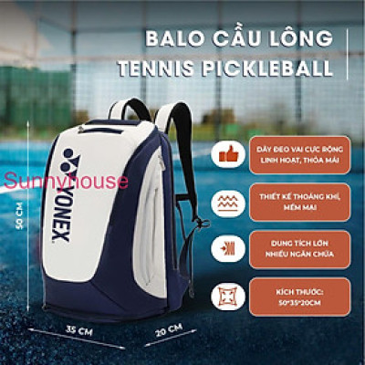Balo Cầu Lông Tennis  YONNEX nhiều màu SIze 47 đến 50cm phù hợp học sinh sinh viên chống thấm nước siêu bền ngăn giày riêng