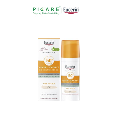 Kem Chống Nắng Trang Điểm Eucerin Sun Creme Face-Tinted CC Cream SPF50+ (50 ml)