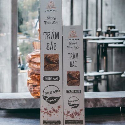 Hộp 100 nén nhang Trầm Bắc dài 29cm -Không dùng hóa chất, ít khói, mùi hương dịu nhẹ