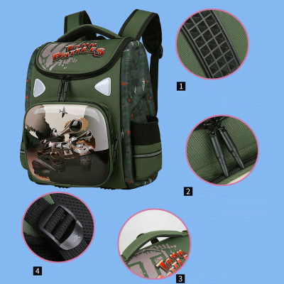 Ba lô học sinh tiểu học, ba lô học sinh vỏ cứng PC phong cách mới  - BEE GEE HS1308