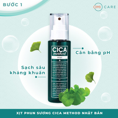 XỊT PHUN SƯƠNG DƯỠNG ẨM, NGỪA MỤN VÀ PHỤC HỒI DA TỔN THƯƠNG DO MỤN CICA METHOD