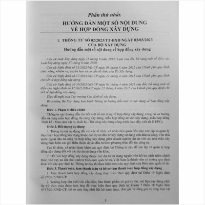 Sách Quy Định Mới Về Hợp Đồng Xây Dựng, Quy Chuẩn Kỹ Thuật Quốc Gia Về Phân Cấp Công Trình Phục Vụ Thiết Kế Xây Dựng, An Toàn Cháy Cho Nhà Và Công Trình - V2213D