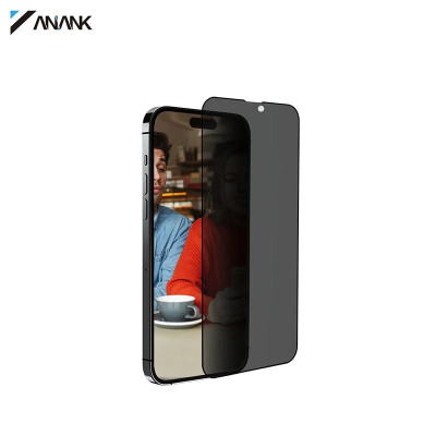 Kính cường lực chống nhìn trộm dành cho iPhone 16, iPhone 16 Pro, iPhone 16 Plus, iPhone 16 Pro Max hiệu ANANK Privacy chống vỡ, chống xước cao cấp - Hàng chính hãng.