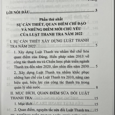 Sách - Những Điểm Mới Và Nội Dung Cơ Bản Của Luật Thanh Tra Năm 2022